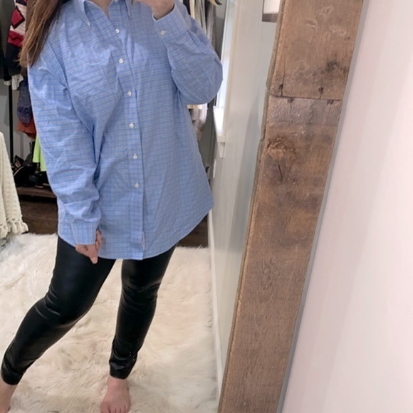 Brooks Brothers blue plaid button down shirt size 16/34 - Picture 1 of 10